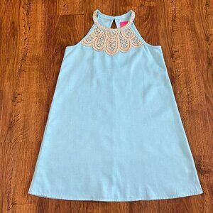 Lilly Pulitzer girls trapeze dress with lace detail